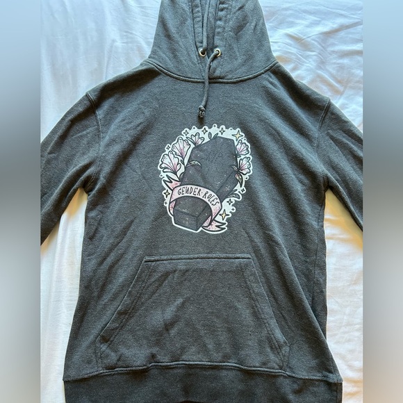 RIP Gender Roles Grey Hoodie Small - Picture 2 of 3